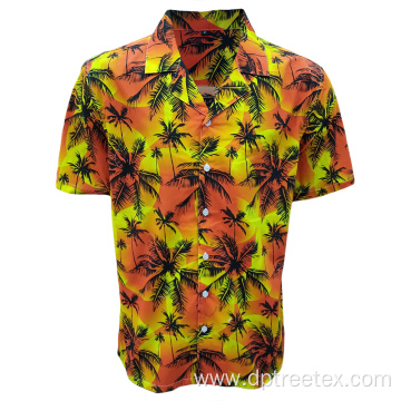 Men's 100% Cotton Casual Colorful Beach Aloha Shirt